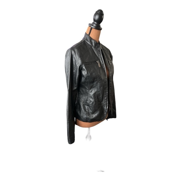JouJou Vegan Leather Moto Jacket Size Small - Picture 1 of 6